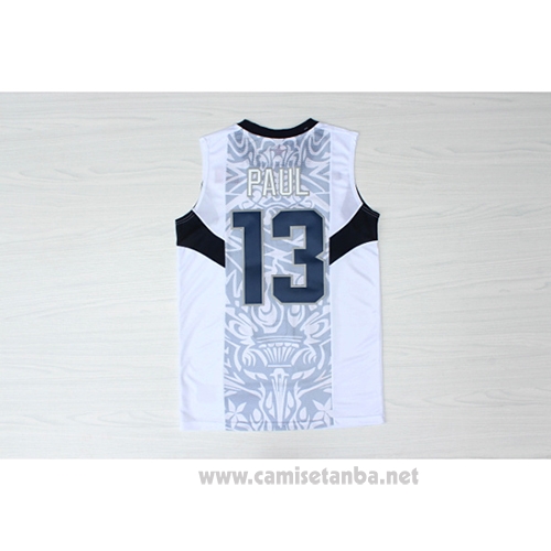 Camiseta USA 2008 Paul #13 Blanco